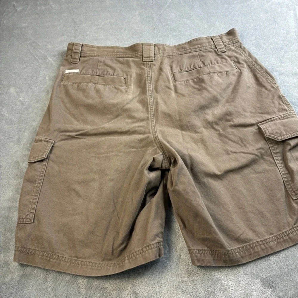Columbia Men's Brown Cargo Shorts 34W Omni-Shade Cotton Hiking Outdoor Utility